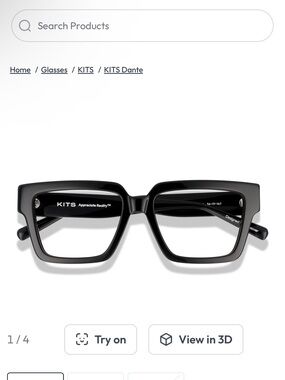 Kits Dante Women's Black Acetate Frames, Non-Prescription